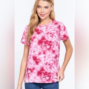 Victoria Secret PINK Tie Dye Short Sleeve T Shirt Size Small NWT